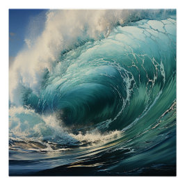 Pôster Quebrando pintura de Surf