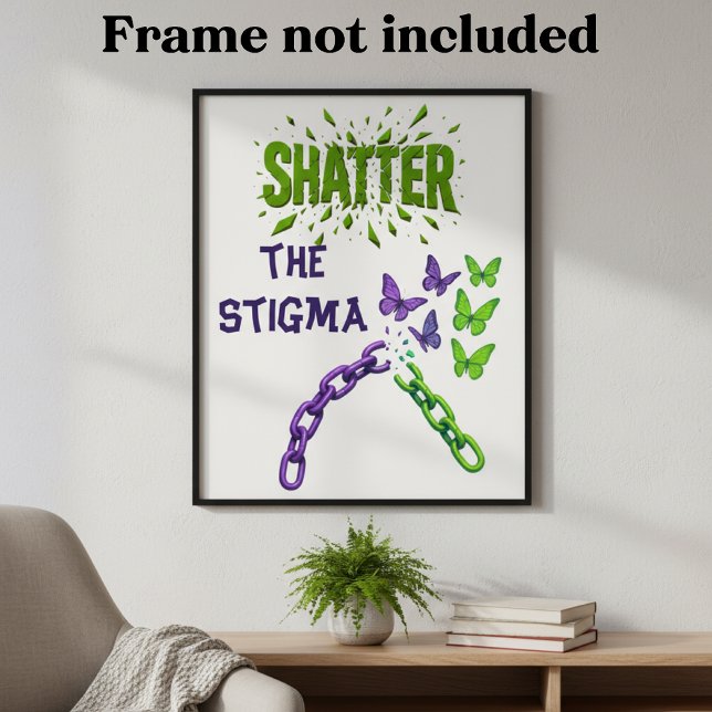 Poster Quebre o estigma - saúde mental (Criador carregado)