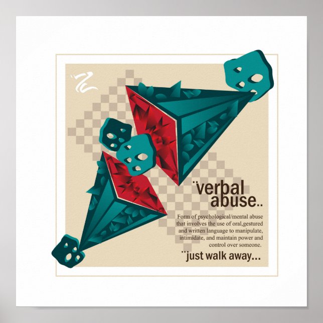 Poster "Quebre o Silêncio: Reconhecendo o Abuso Verbal"Im (Frente)