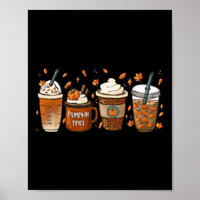 Poster Queda Café Pumpkin Spice Junkie Latino Coff (Frente)