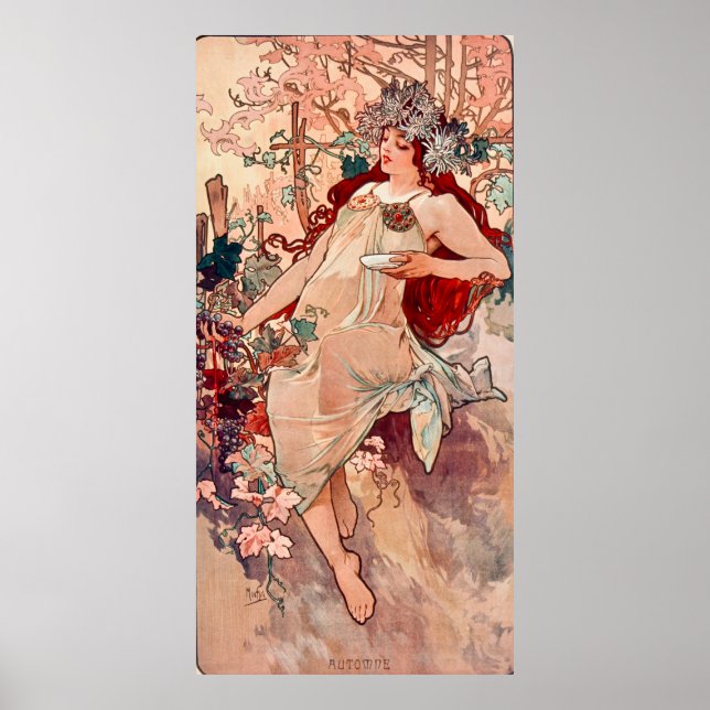 Poster Queda de Alfons Mucha (Frente)