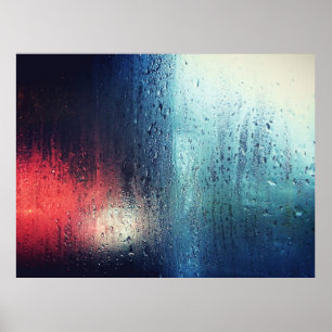 POSTER QUEDA DE CHUVA NA JANELA