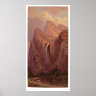 Poster Queda do véu-bridal, Vale de Yosemite (0128A)