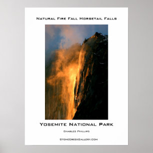 Pôster Queda natural do fogo de Yosemite
