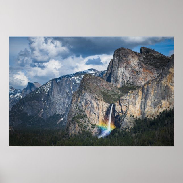 Poster Quedas | Couve-Brida Caceiras Yosemite California (Frente)