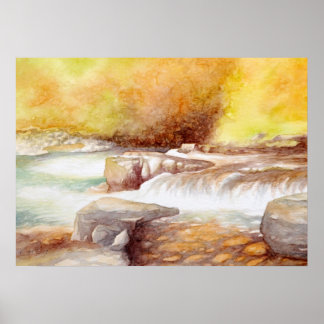 Pôster Quedas d'água do rio East Lyn