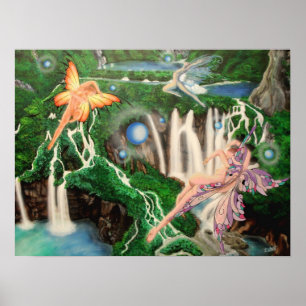 Poster Quedas de água e luzes dançantes