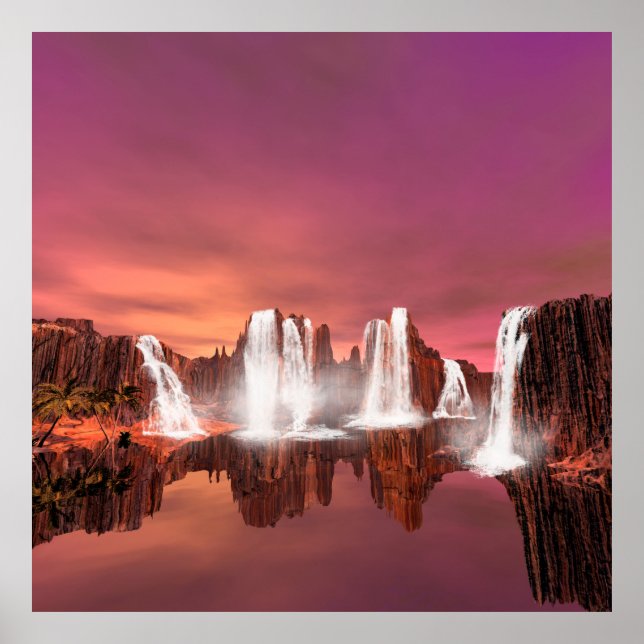 Pôster Quedas de água incríveis (Frente)