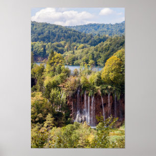 Poster Quedas de água no Parque Nacional de Plitvice - C