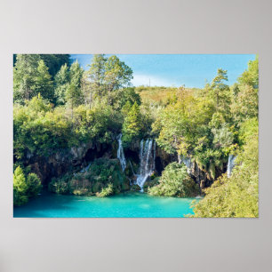 Poster Quedas de água no Parque Nacional de Plitvice - C