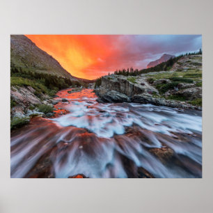 Poster Quedas de Onda   Glacier National Park Montana