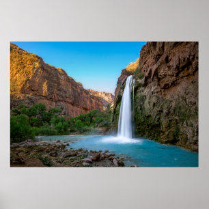 Poster Quedas   Havasu Falls ao pôr do sol