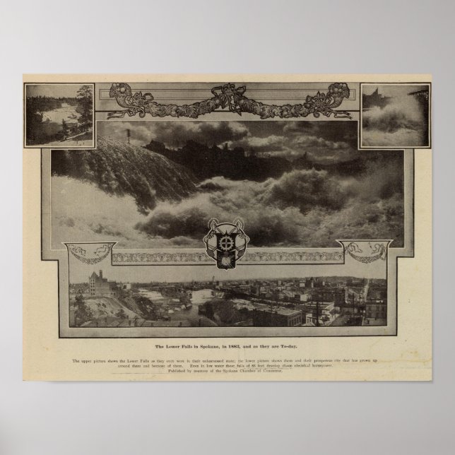 Pôster Quedas Inferiores, Spokane (Frente)