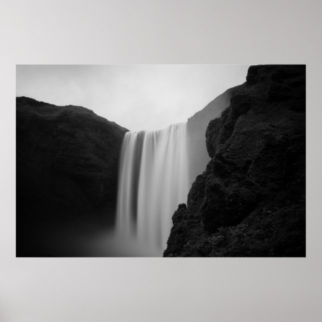 Poster Quedas | SkogafosWaterfall, Islândia (Frente)
