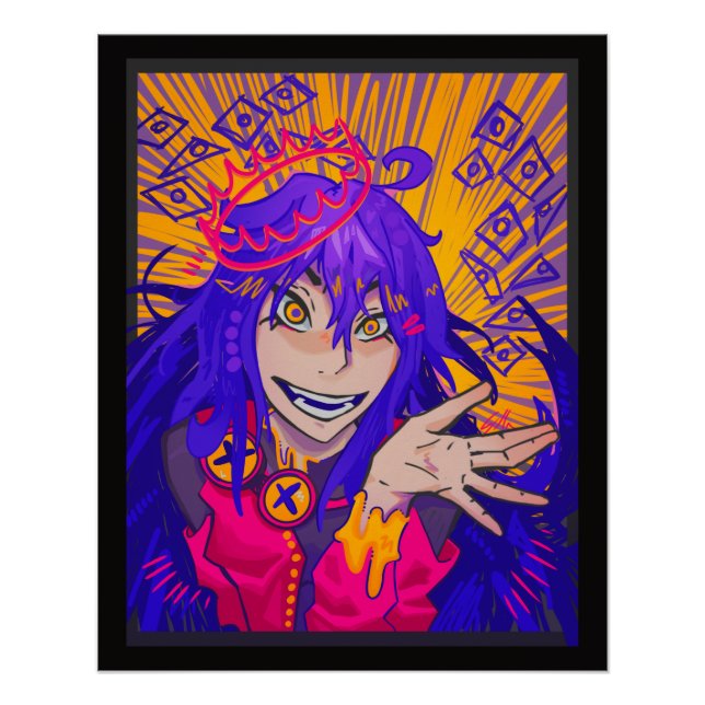 Pôster Queen anime (Frente)