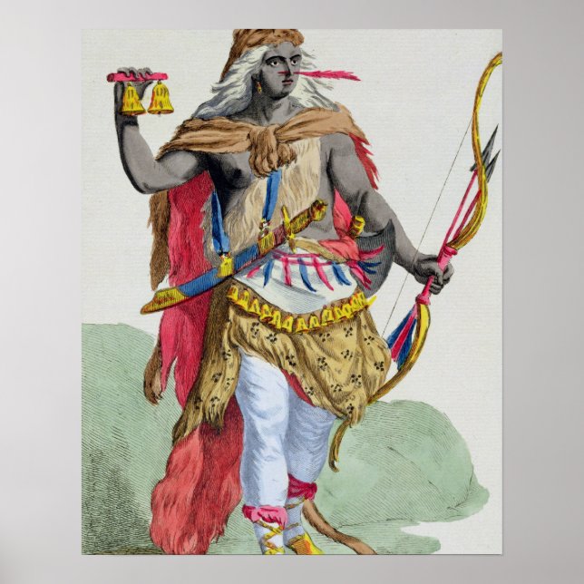 Poster Queen Anna Nzinga (1583-1663), from 'Receuil des E (Frente)