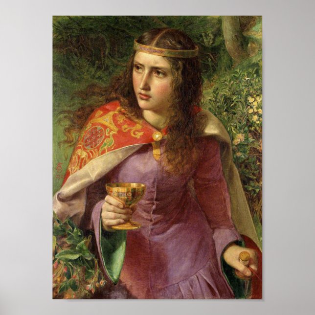 Poster Queen Eleanor, c. 1858 por Frederick Sandys (Frente)