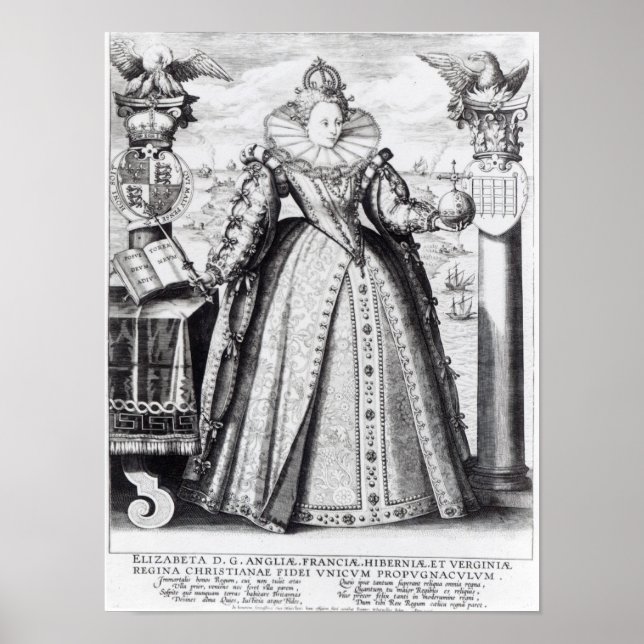 Poster Queen Elizabeth I  1596 (Frente)