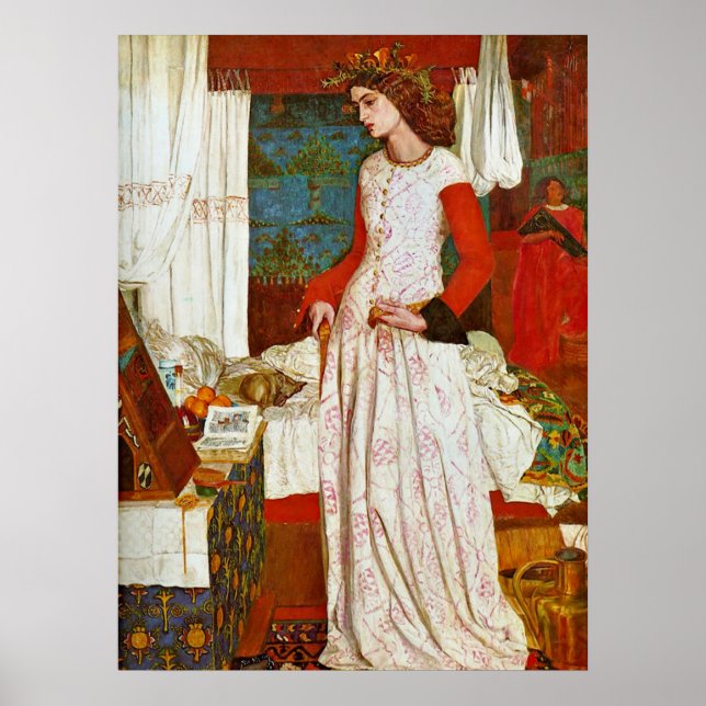 Poster Queen Guinevere por William Morris (Frente)