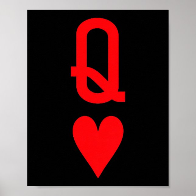 Poster Queen Of Hearts King Of Heart Couple Matching Wome (Frente)