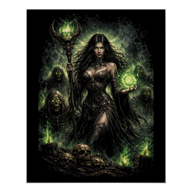 Pôster Queen of the Green Flame (Frente)