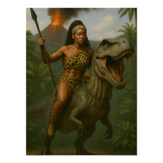Pôster Queen of the Wild – Amazon Warrior on Dinosaur