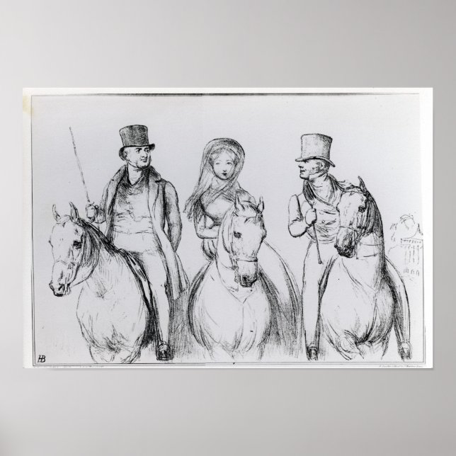 Poster Queen Victoria, Lord Melbourne and Lord Russell (Frente)