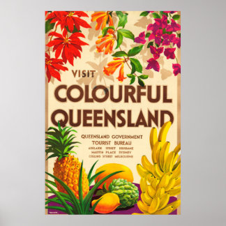 Poster Queensland Austrália Turismo