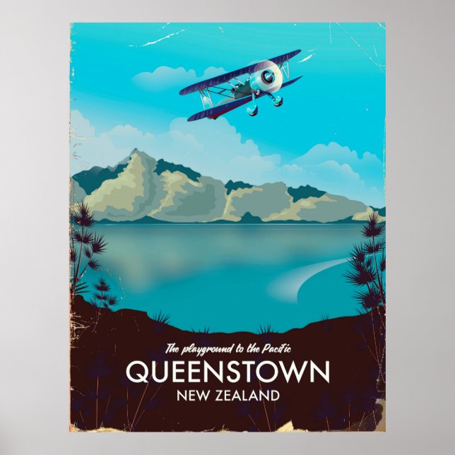 Poster Queenstown Nova Zelândia (Frente)