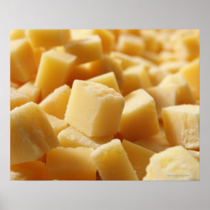 Pôster Queijo de Reggiano do Parmigiano nos cubos