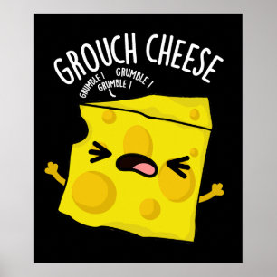 Poster Queijo Engraçado Queijo Engraçado Pun Dark BG