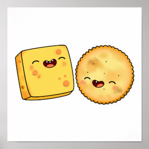 Poster Queijo Kawaii E Crack