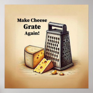Poster Queijo político hilário