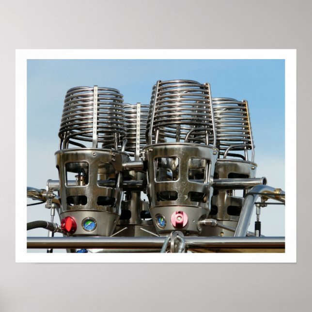 Pôster Queimadores de Balões de Ar Quente (Frente)