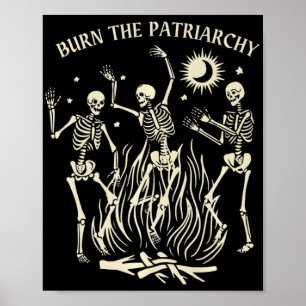 Poster Queimar o Dia das Bruxas Patriarcado Feminista