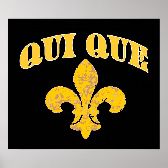 Poster Quem Dat French Fleur De Lis (Frente)