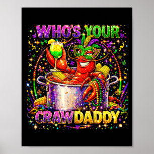 Poster Quem é o crawdaddy lagostim louisiana mardi gras 2