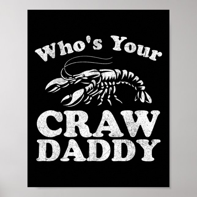 Poster Quem é o seu Crawdaddy Engraçado Boil Mardi Gra (Frente)