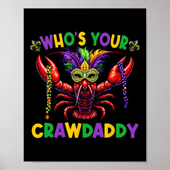 Poster Quem é o seu Crawdaddy Lagostim Jester Máscara Con (Frente)