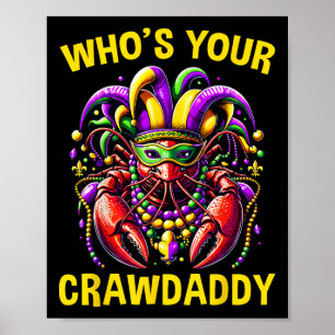 Poster Quem É Seu Crawdaddy Lagostim Jester Contas Piada