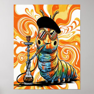 Poster Quem É Você? Lagarta com Hookah