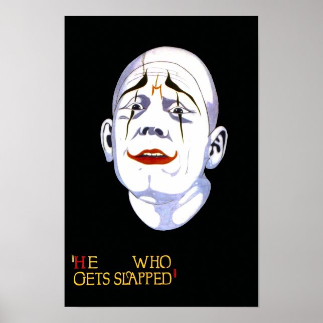 Poster Quem leva a bofetada Filme Clássico de 1924 (Frente)