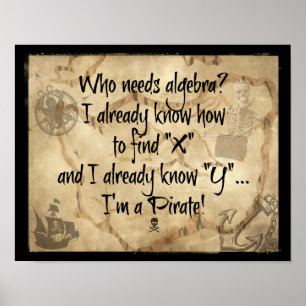 Pôster Quem precisa de álgebra? Eu já sei como encontrar