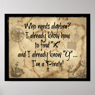 Pôster Quem precisa de álgebra? Eu já sei como encontrar 