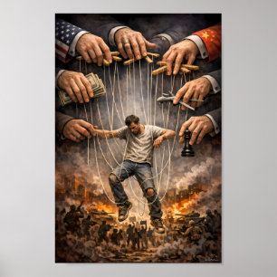 Poster Quem Puxa os Cordelinhos Cartaz de Alegoria da Gue