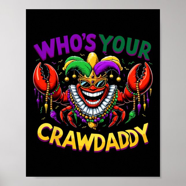 Poster Quem Seu Crawaddy Crawfish Jester Miçanga Mães Eng (Frente)