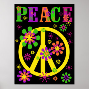 Poster quente da paz das cores