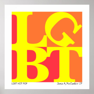 Poster quente do pop de LGBT
