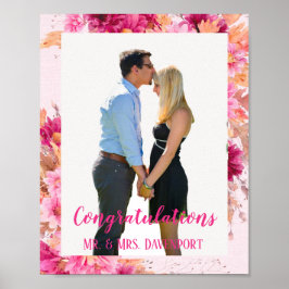 Poster Quente Pink Chrysanthemum Love In Bloom Custom