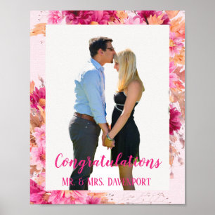 Poster Quente Pink Chrysanthemum Love In Bloom Custom